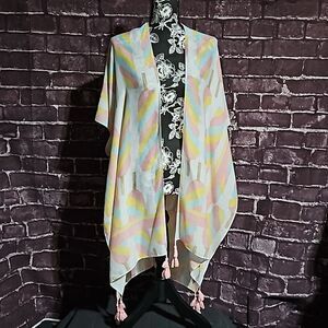 Do  Everything In Love Rainbow Unicorn Pop Cover Up Kimono Style